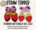 Strawberry Cherries Straw Topper