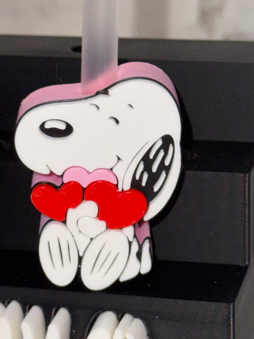 Popular dog Valentine’s Day   Straw Topper