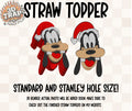 Christmas Dog Straw Topper