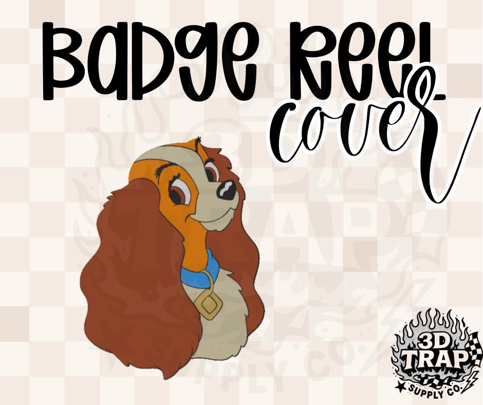 Badge Reel Cover Glue On | 3D Printed Badge Topper | Work ID Accessory
