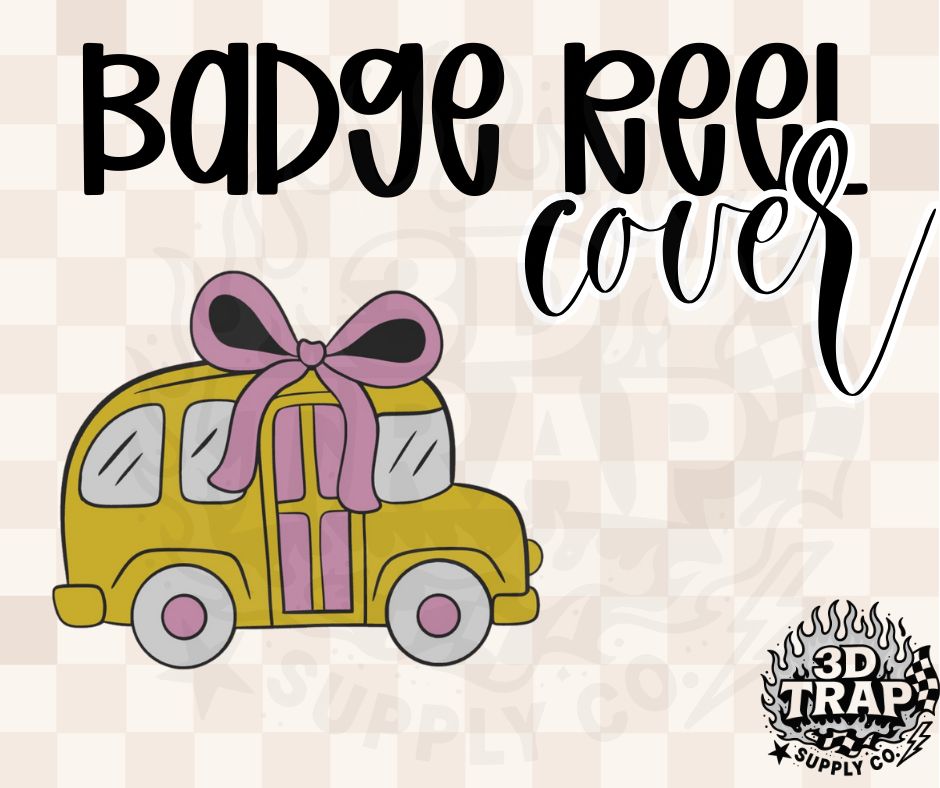 Bus Badge Reel Cover Glue On | 3D Printed Badge Topper | Work ID Accessory