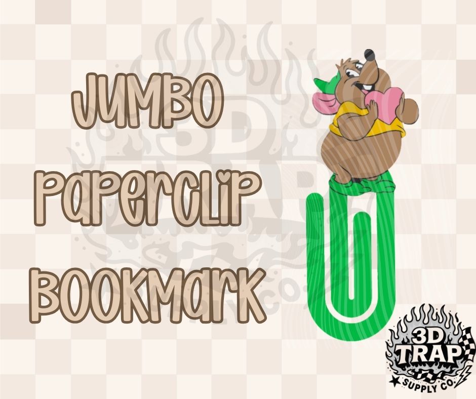 Mouse Jumbo Paperclip Bookmark – 3D Printed