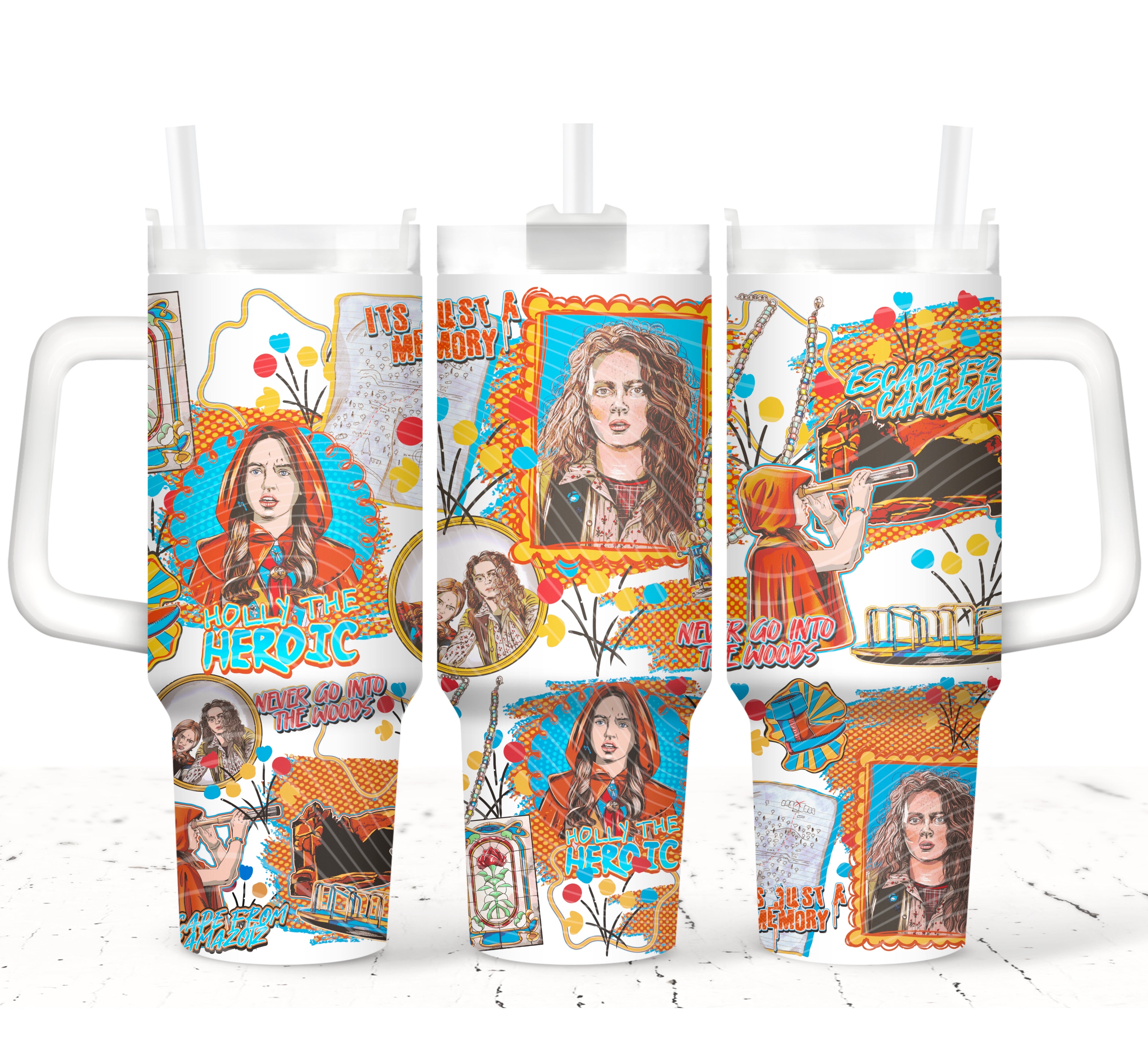 St 40 oz Tumbler With Handle | Insulated Stainless Steel Cup | Reusable Drinkware