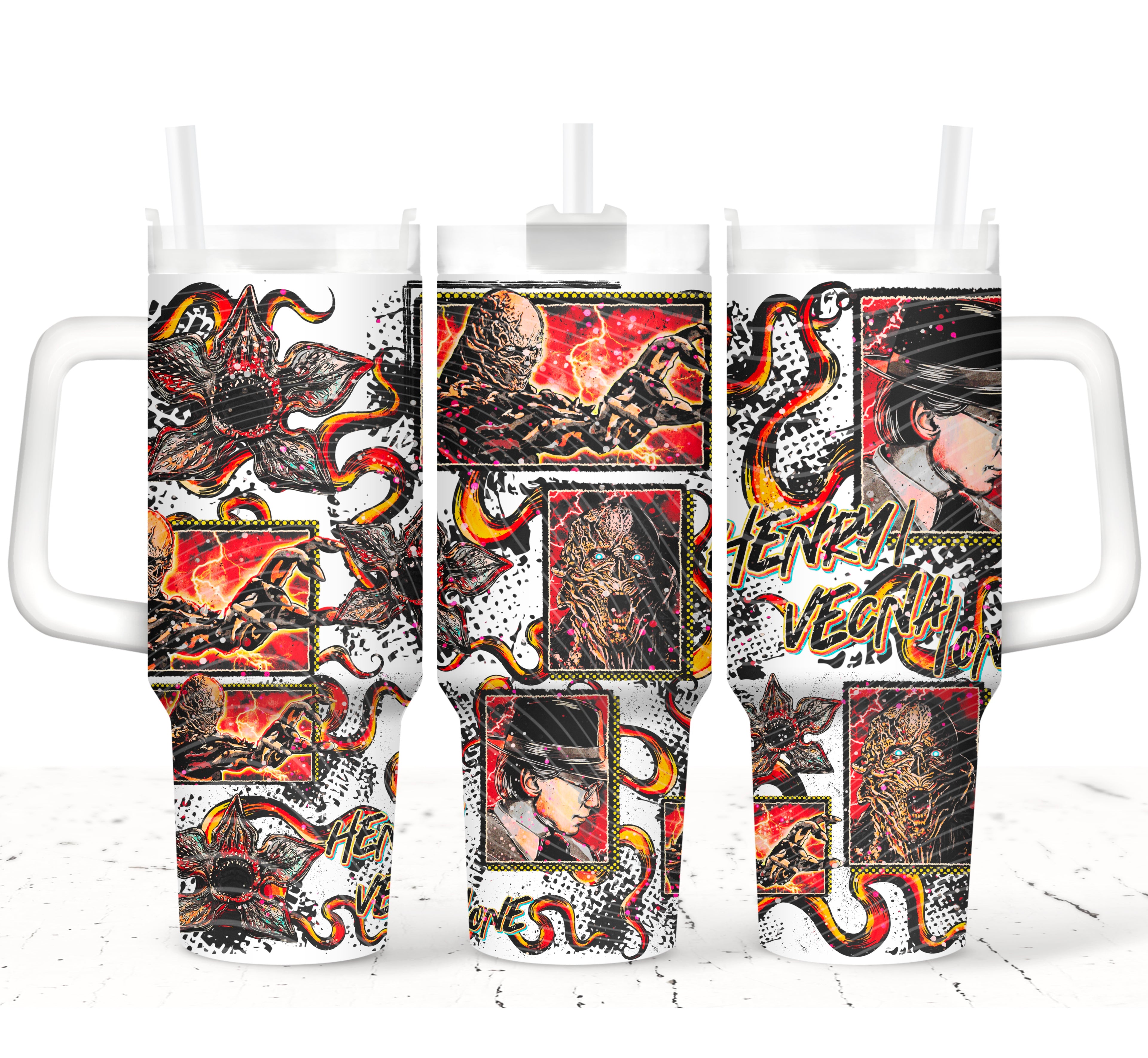 St 40 oz Tumbler With Handle | Insulated Stainless Steel Cup | Reusable Drinkware