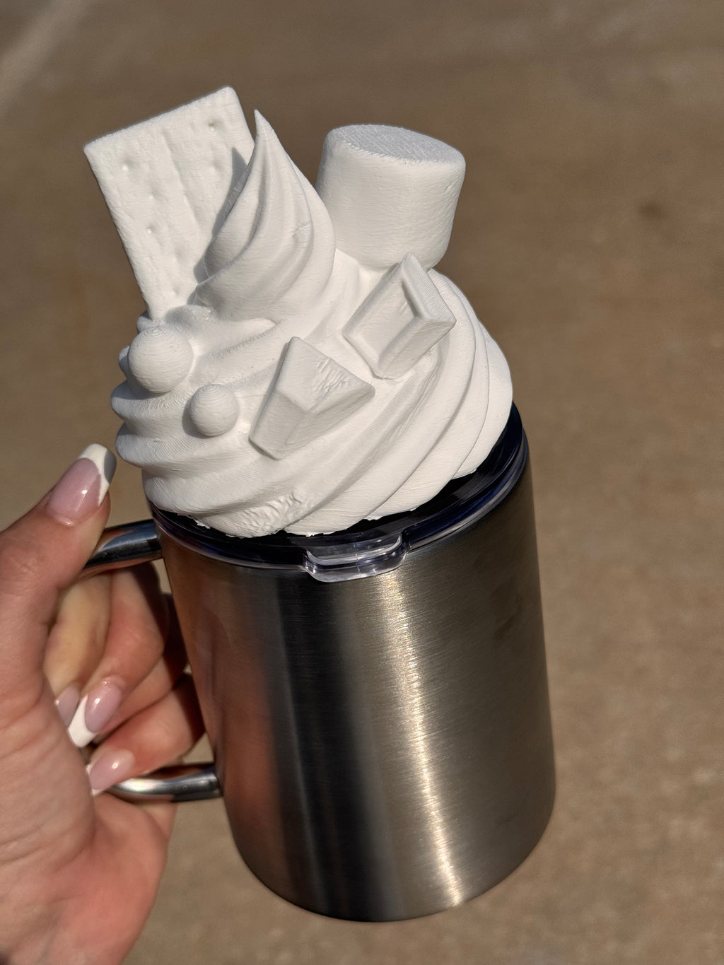 Smore's whip cream topping 3d printed