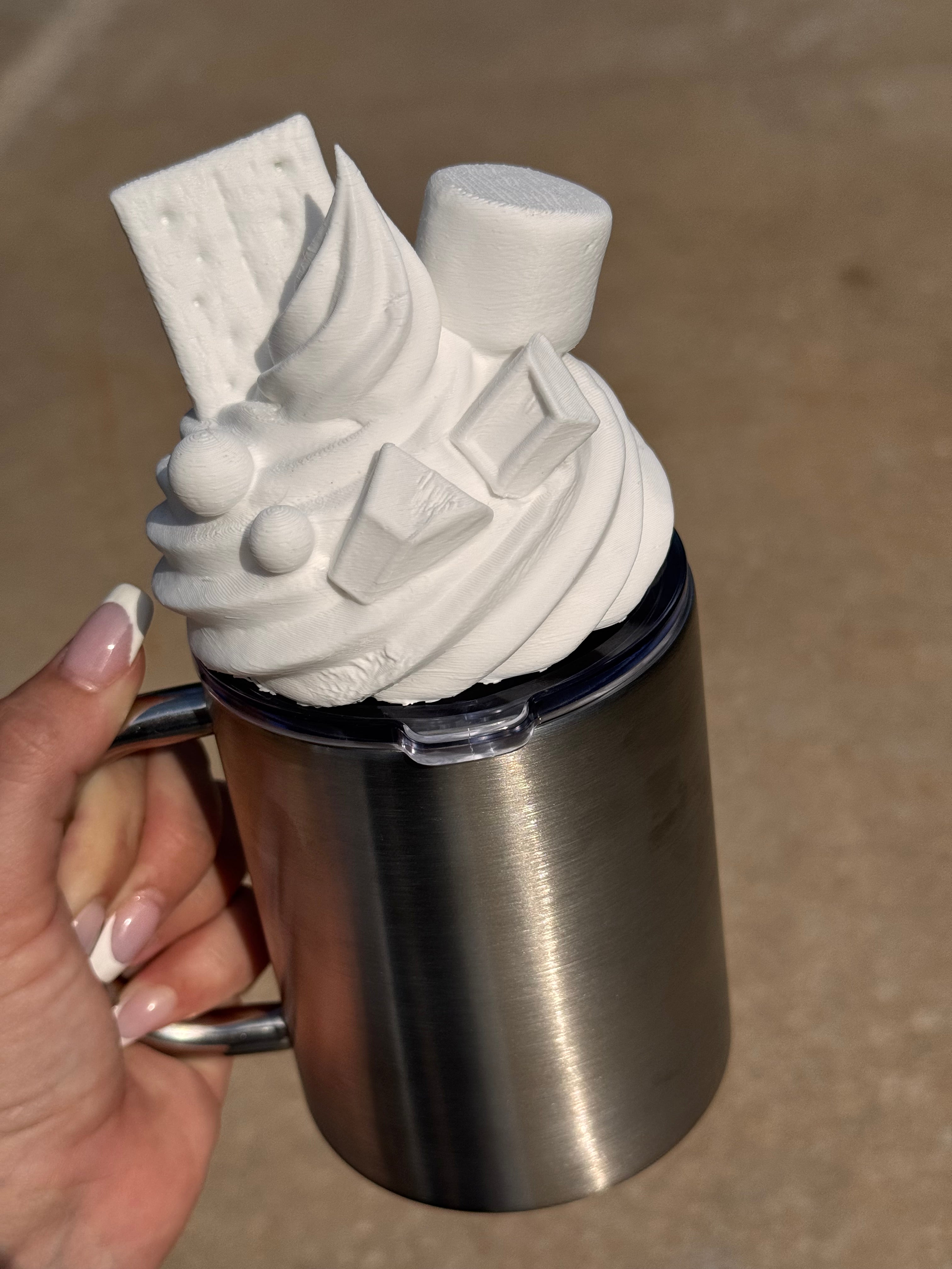 Smore's whip cream topping 3d printed