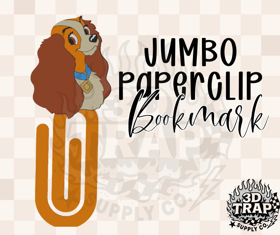 Lady Jumbo Paperclip Bookmark – 3D Printed