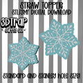 Snowflake Straw topper STL/3MF