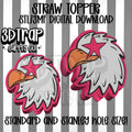 Eagles Straw topper STL/3MF
