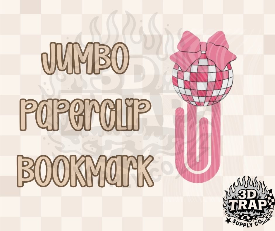 Disco Jumbo Paperclip Bookmark – 3D Printed