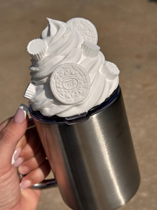 Cookies and Cream whip cream topping 3d printed