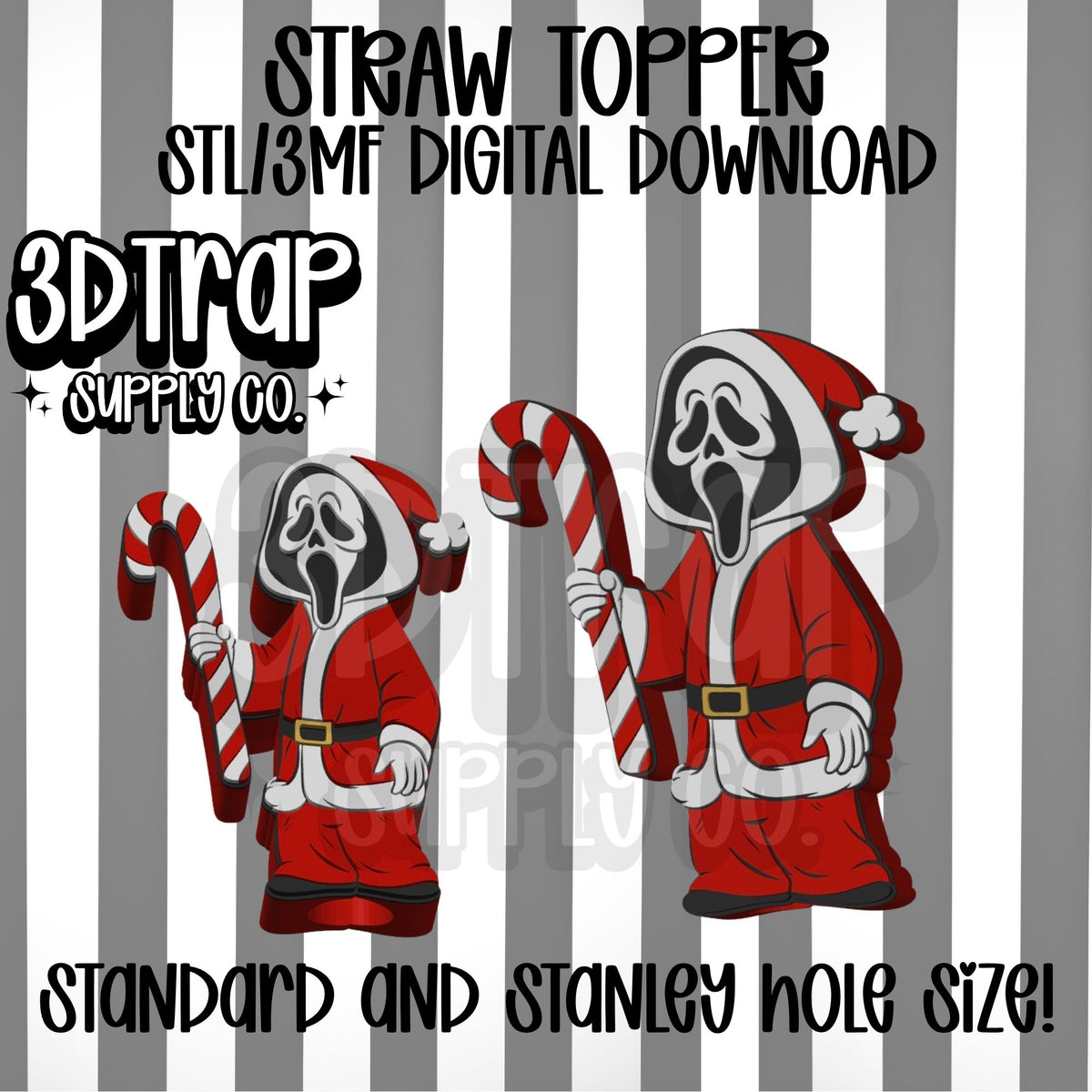 GF- Santa Straw topper STL/3MF