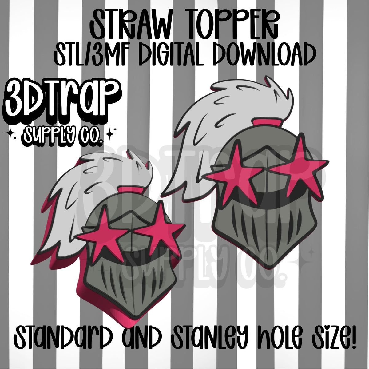 Knight Straw topper STL/3MF