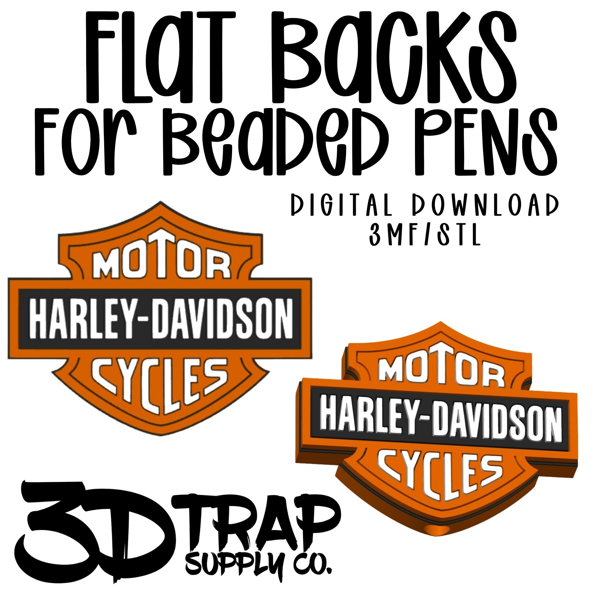 HD Pen Flat Back Stl/3mf file