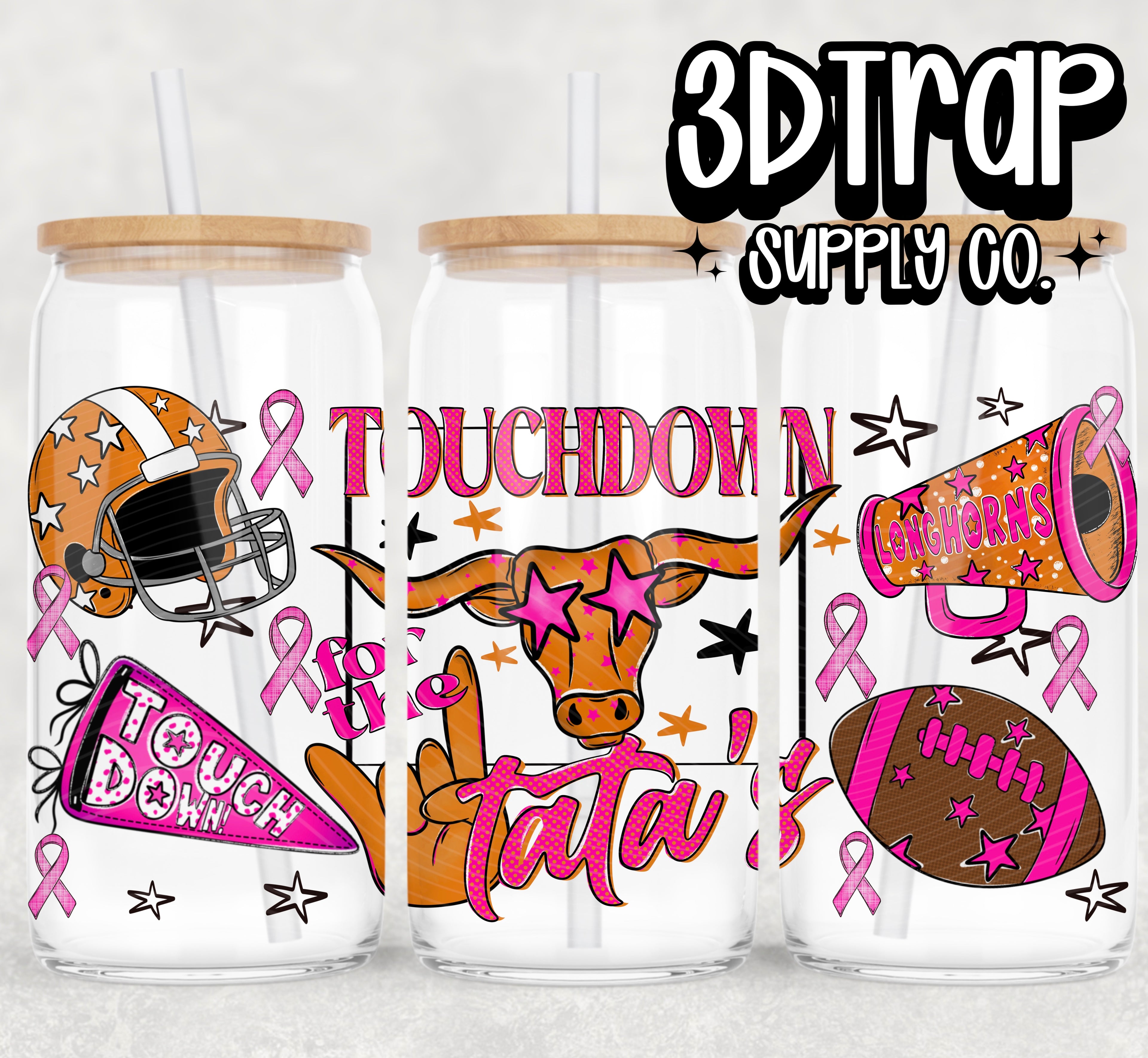 Longhorns Touchdown for Tata's  16 oz Design