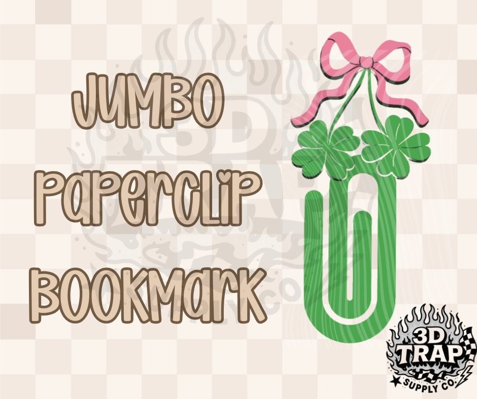 Clover Cherries Jumbo Paperclip Bookmark – 3D Printed