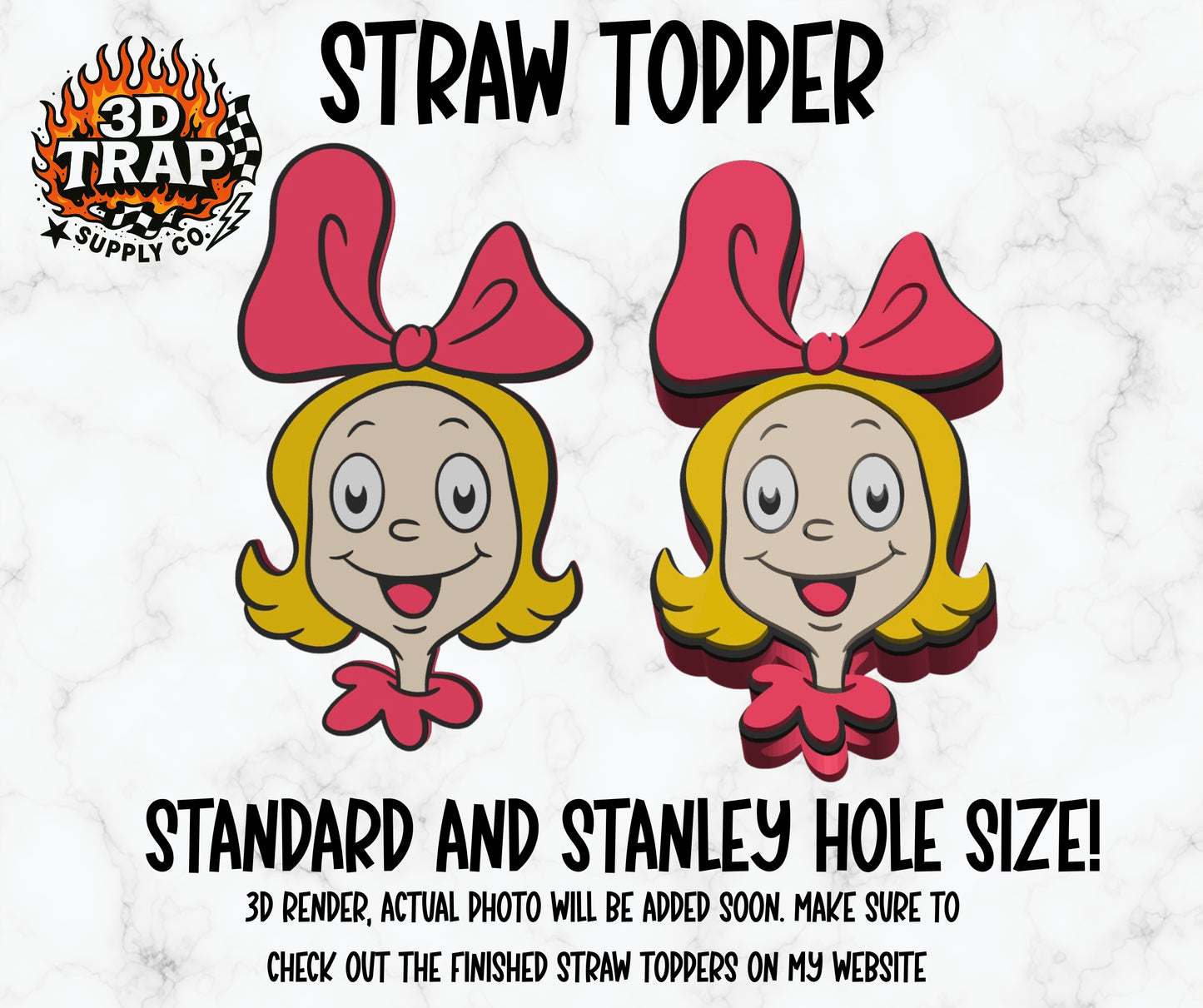 Cindy Girl Straw Topper