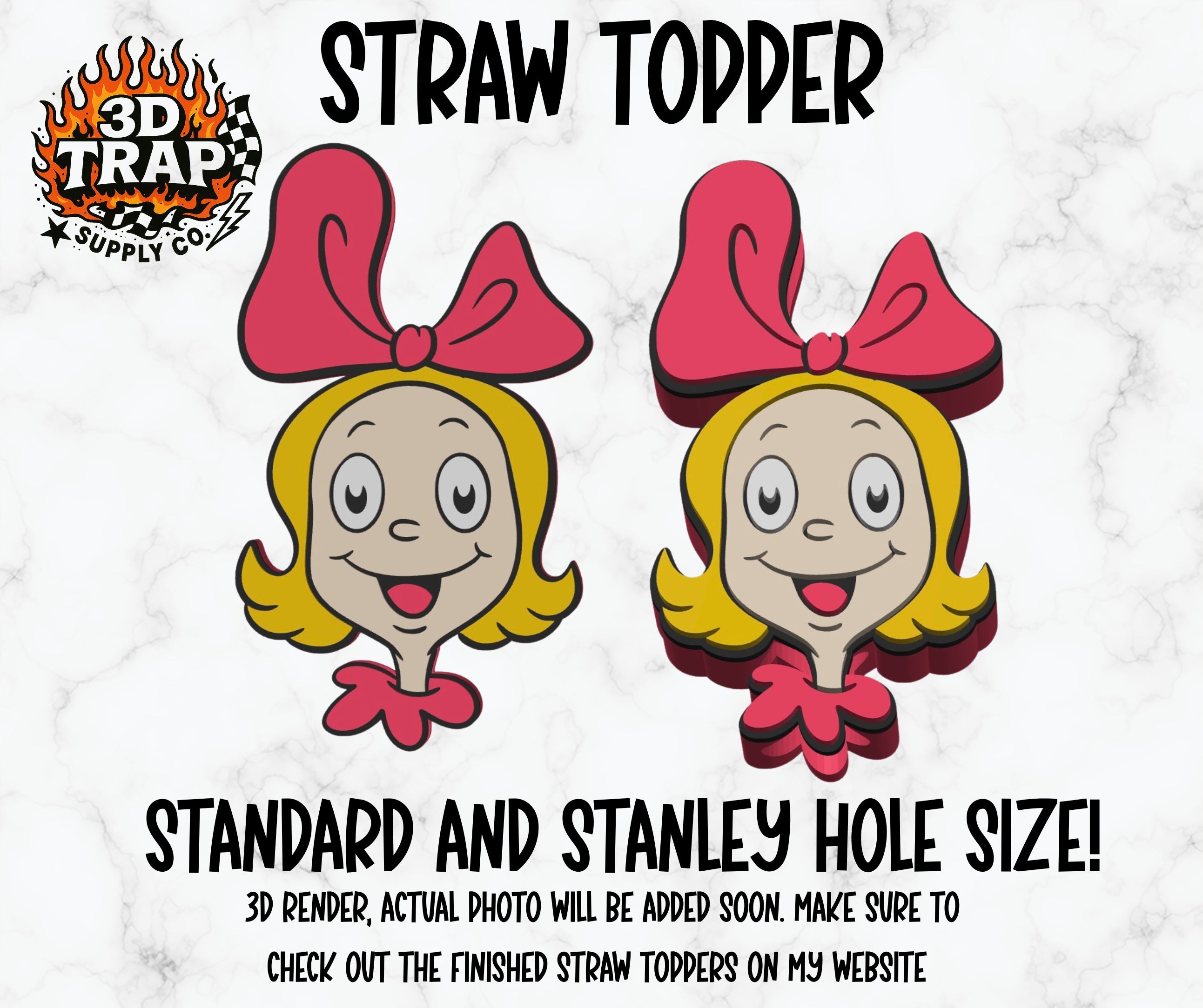 Cindy Girl Straw Topper