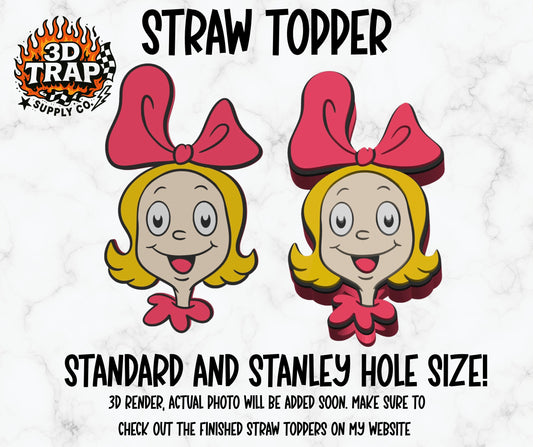 Cindy Girl Straw Topper