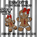 Gingerbread Woman Straw topper STL/3MF