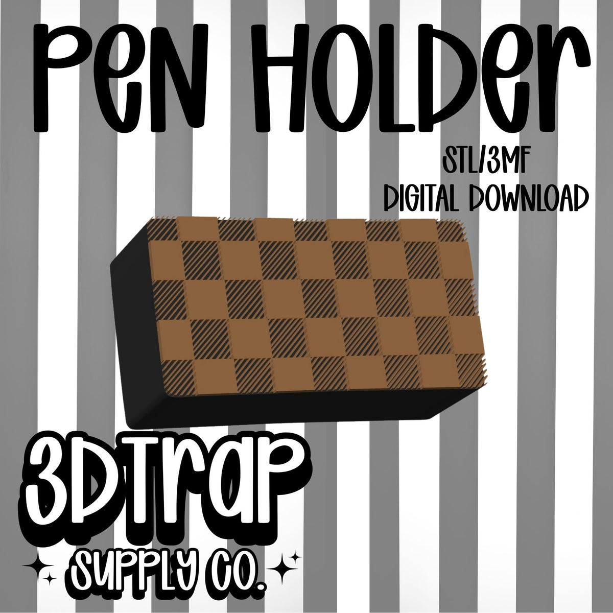 Plaid Pen Holder  STL/3MF