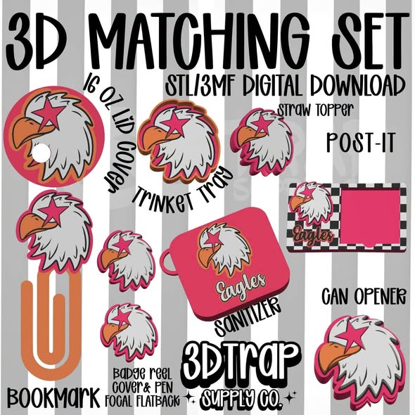 Eagles Set 3D Matching Sets STL/3MF