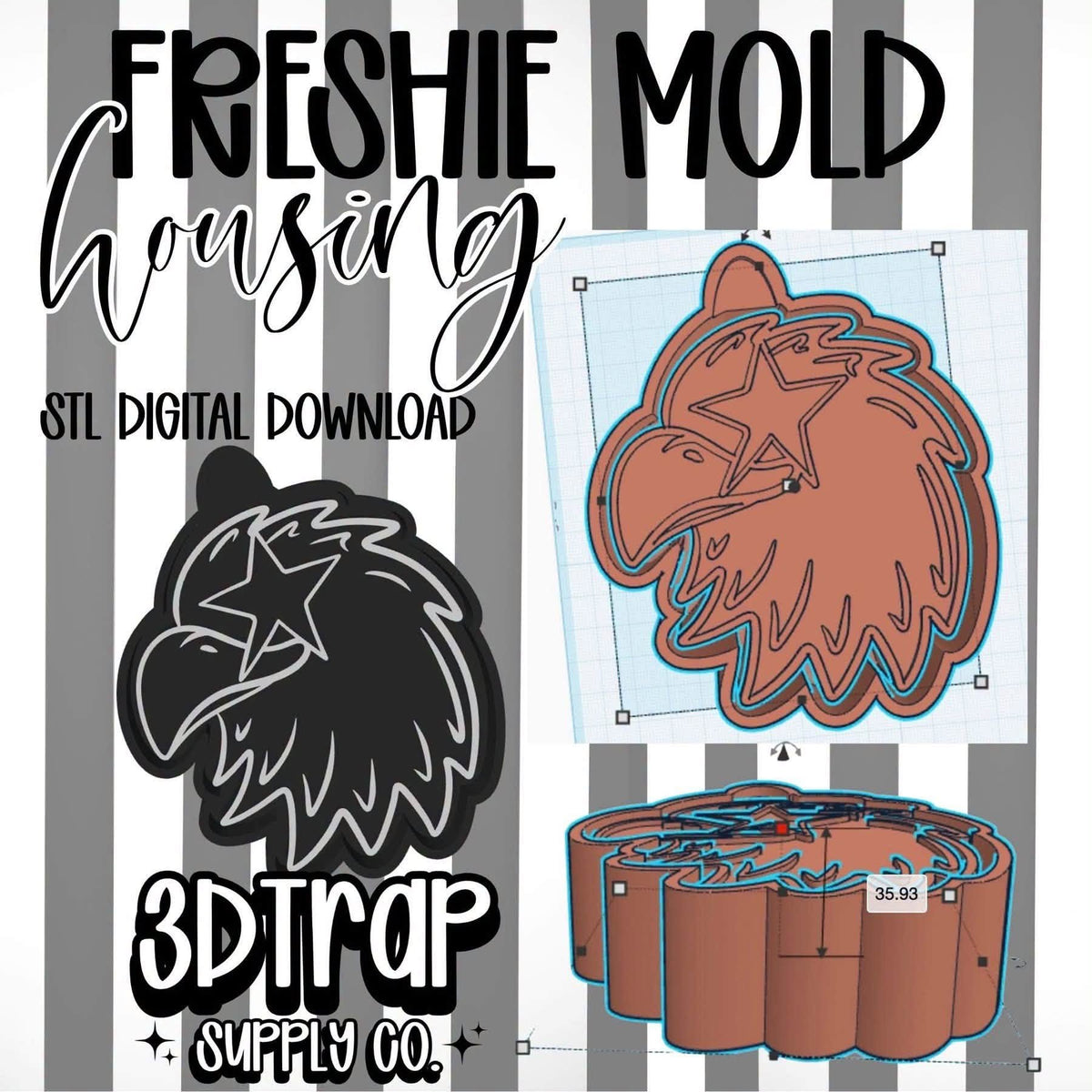 Eagles Freshie Mold Housing – STL File