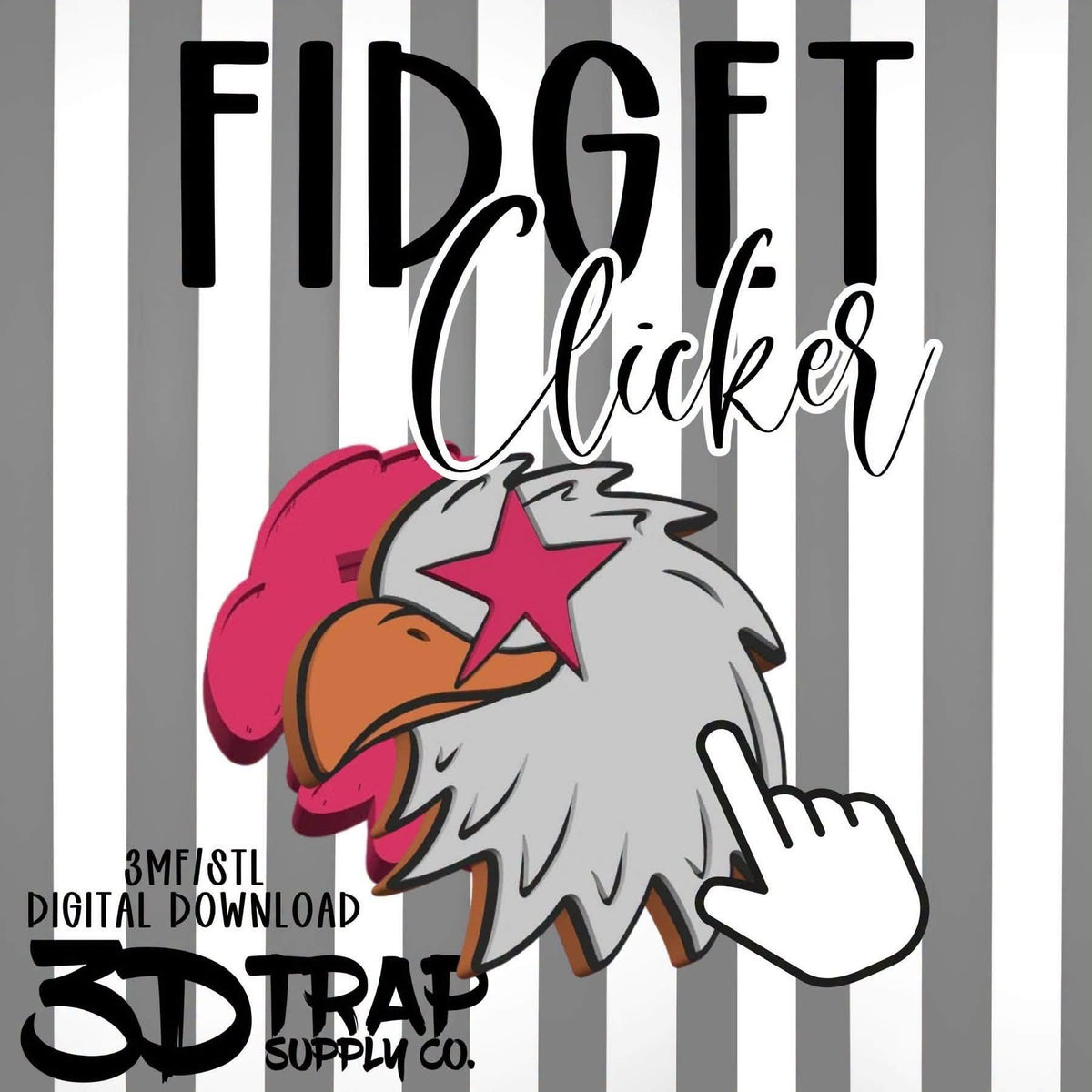 Eagles Fidget Clicker STL/3MF