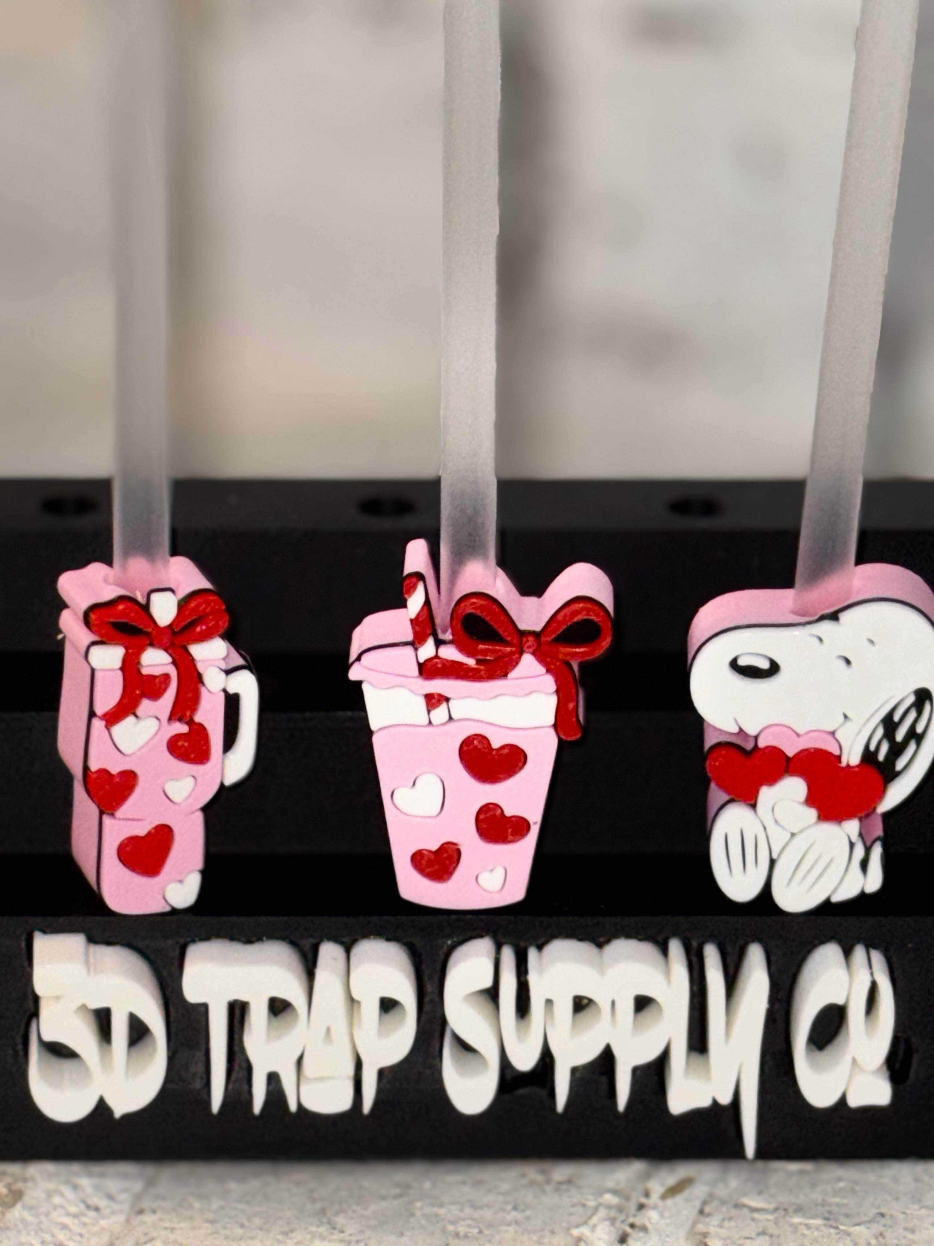 Popular dog Valentine’s Day   Straw Topper