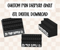 Custom pen/ Straw topper Display shelf STL 3MF FILE