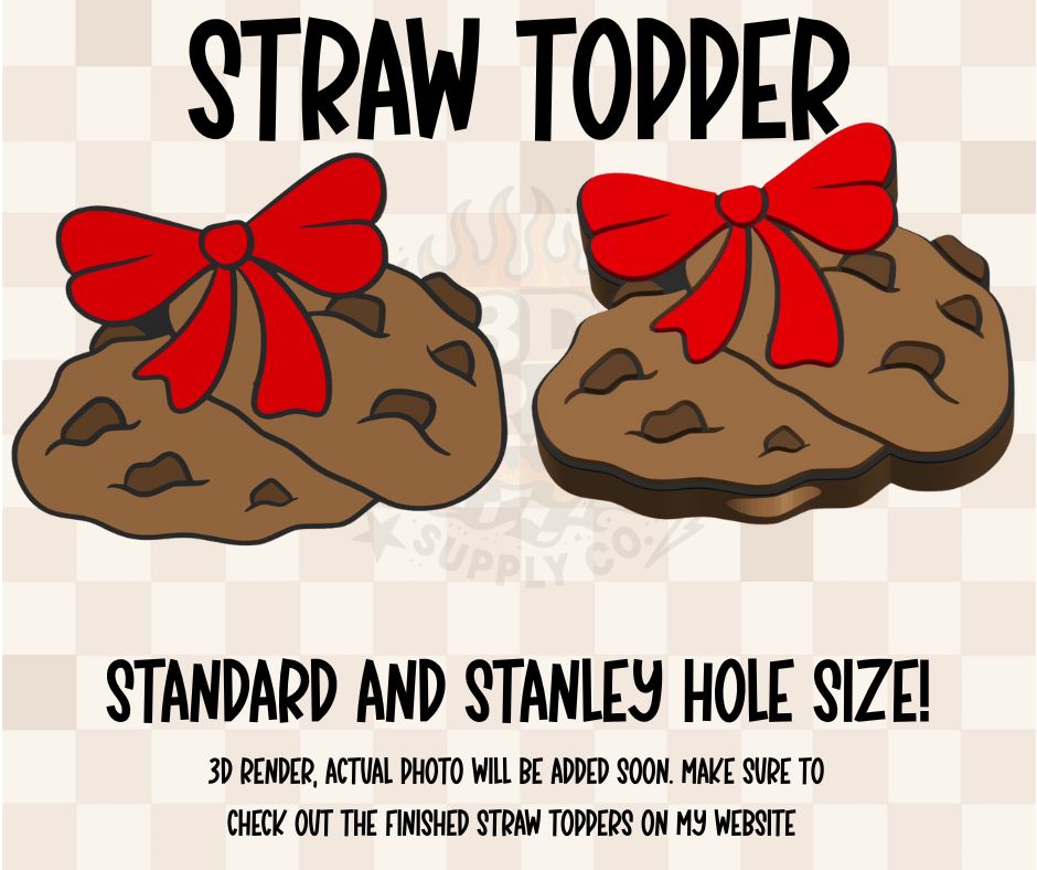 Cookie  Straw Topper