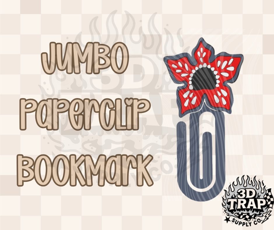 St Monster face Jumbo Paperclip Bookmark – 3D Printed