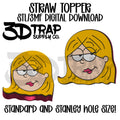 Girl Straw topper STL/3MF
