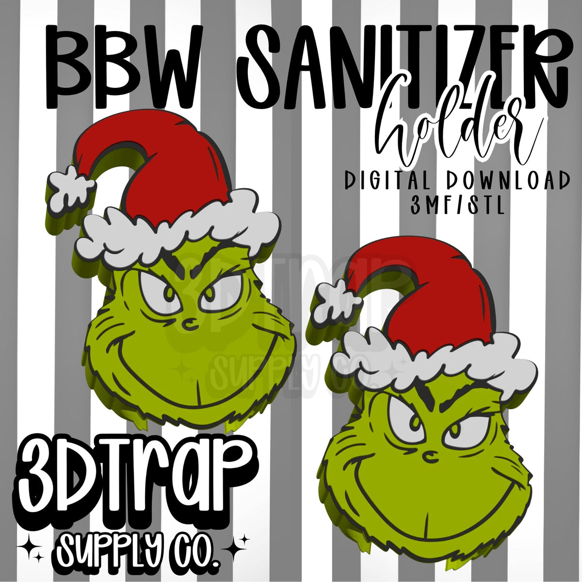 Green Man BBW Hand sanitizer holder STL/3MF