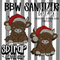Christmas Highland Cow BBW Hand sanitizer holder STL/3MF