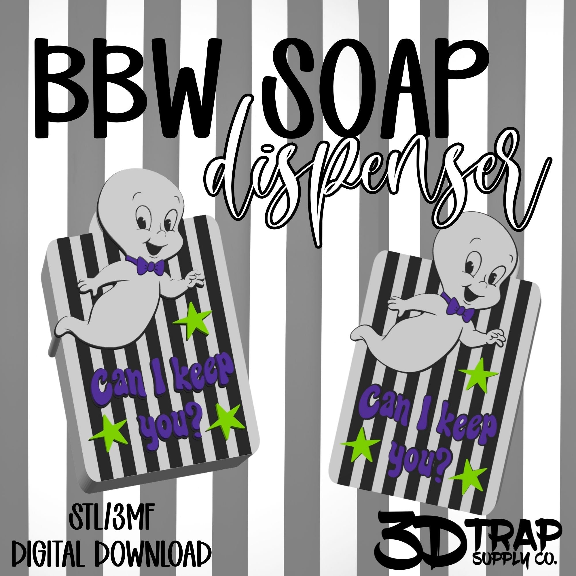 Cute Ghost BBW Soap holder  STL/3MF