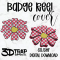 Checker Daisy Badge Reel Cover Topper STL/3MF