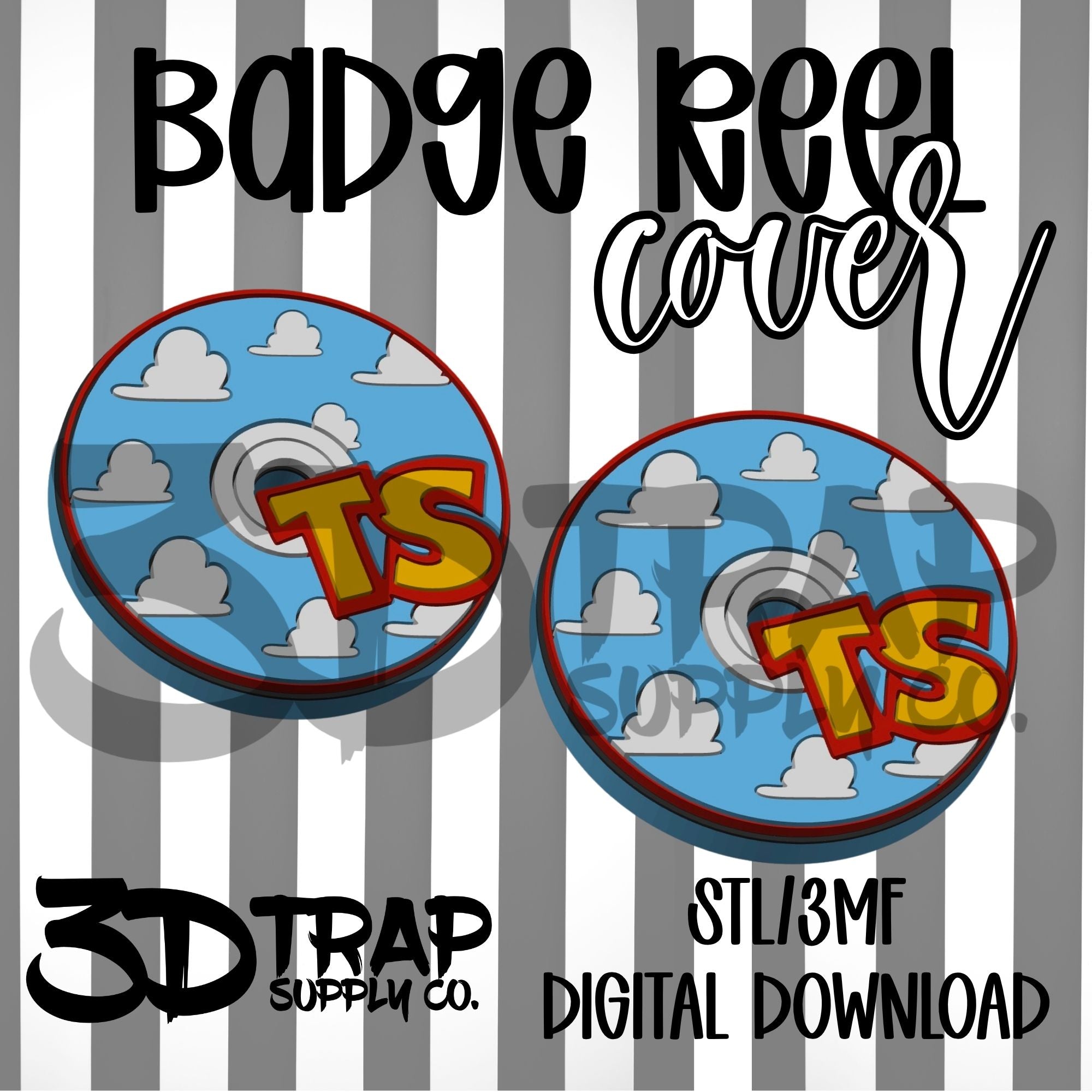 TS CD Badge Reel Cover Topper STL/3MF