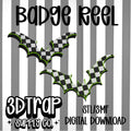 Checker Bat Badge Reel Cover Topper STL/3MF