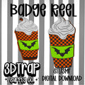 Checker Coffee Badge Reel Cover Topper STL/3MF