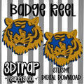 Tiger Badge Reel Cover Topper STL/3MF