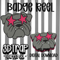 Bulldog Badge Reel Cover Topper STL/3MF