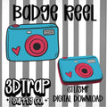 Camera Badge Reel Cover Topper STL/3MF
