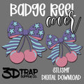 Cherry's Flag  Bow Badge Reel Cover Topper STL/3MF