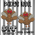 Turkey Badge Reel Cover Topper STL/3MF