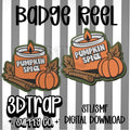 Pumpkin Spice Badge Reel Cover Topper STL/3MF