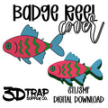 Neon Fish Badge Reel Cover Topper STL/3MF