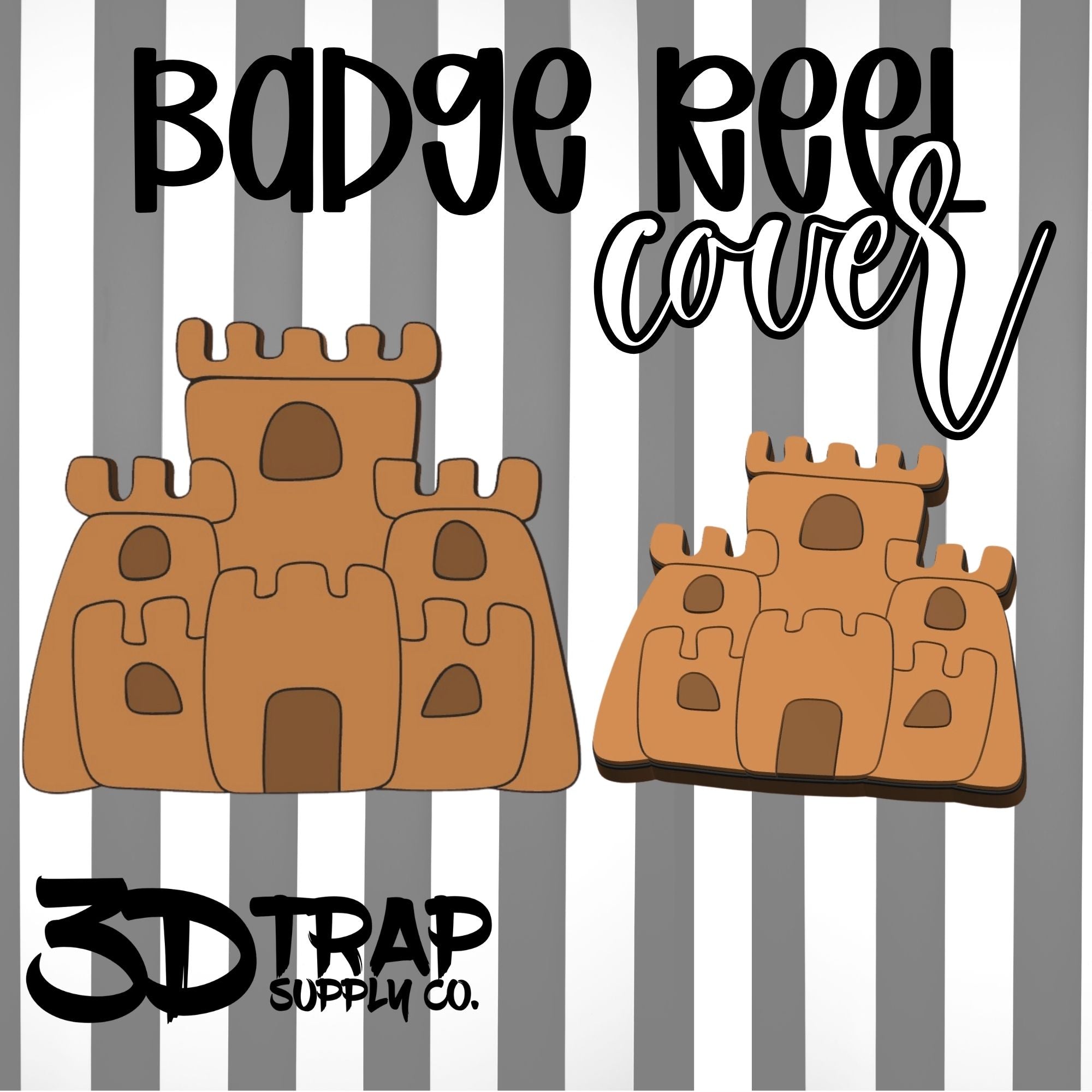 Sand Castle Badge Reel Cover Wholesale
