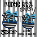 Blue Line Badge Reel Cover Topper STL/3MF