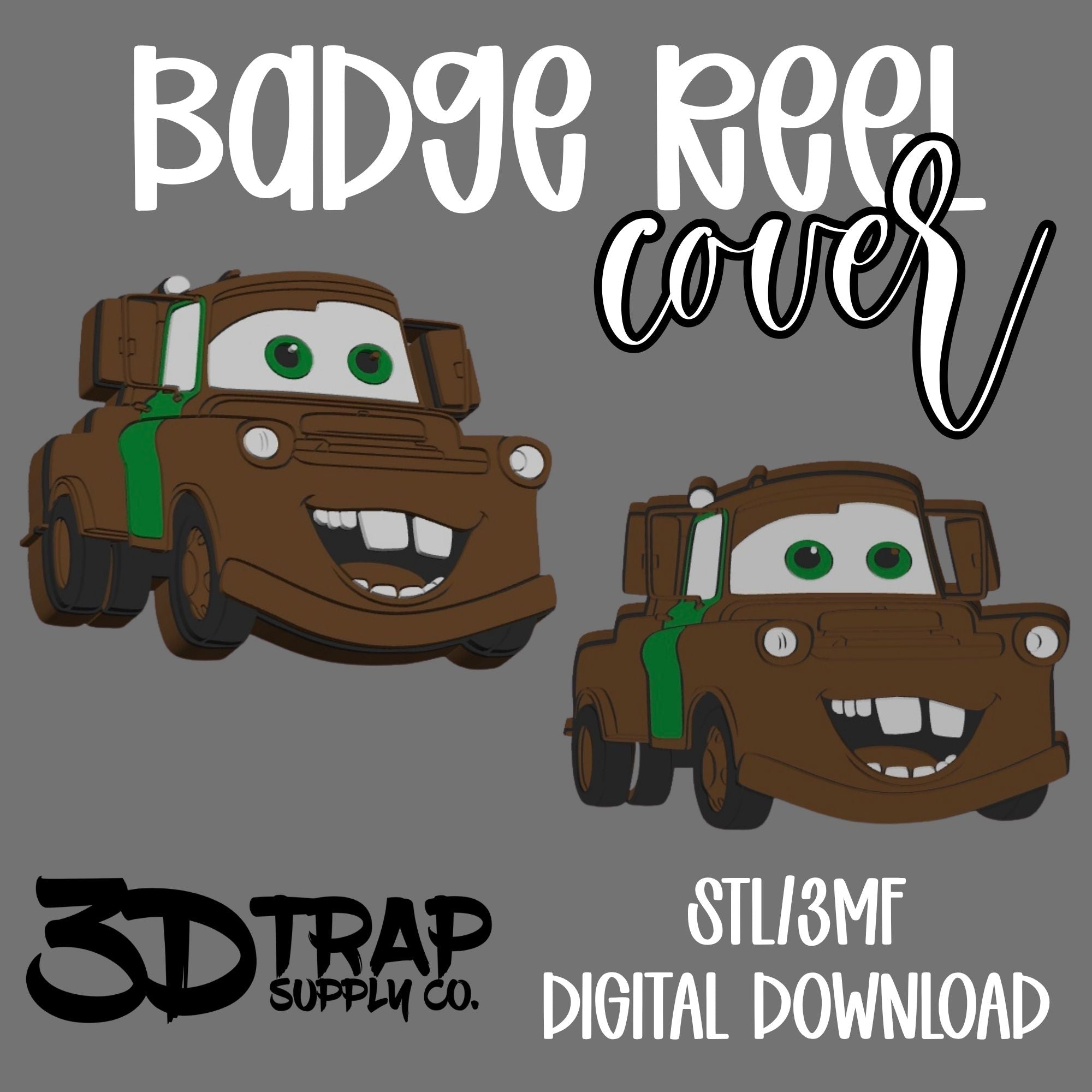 Badge Reel Cover Topper STL/3MF